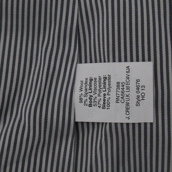 NWT J Crew Blazer Womens 4P Schoolboy Navy Blue Stretch Wool Jacket gold button - Picture 12 of 15